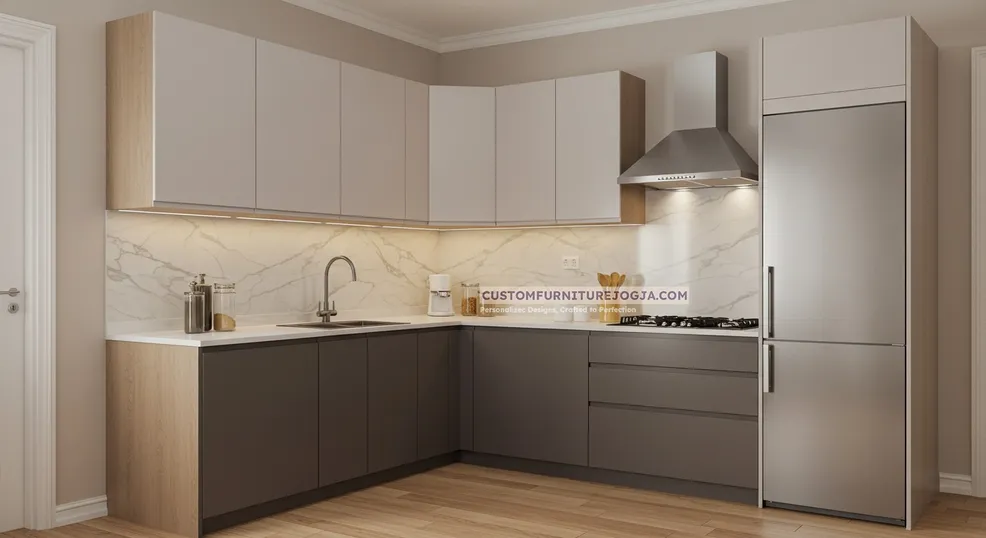 Jasa Pembuatan L shape Kitchen Set Jogja